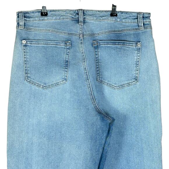 INC Mom Jeans Women Sze 14 Light Blue Stone Wash Studded High Rise Cropped Denim - Picture 4 of 12